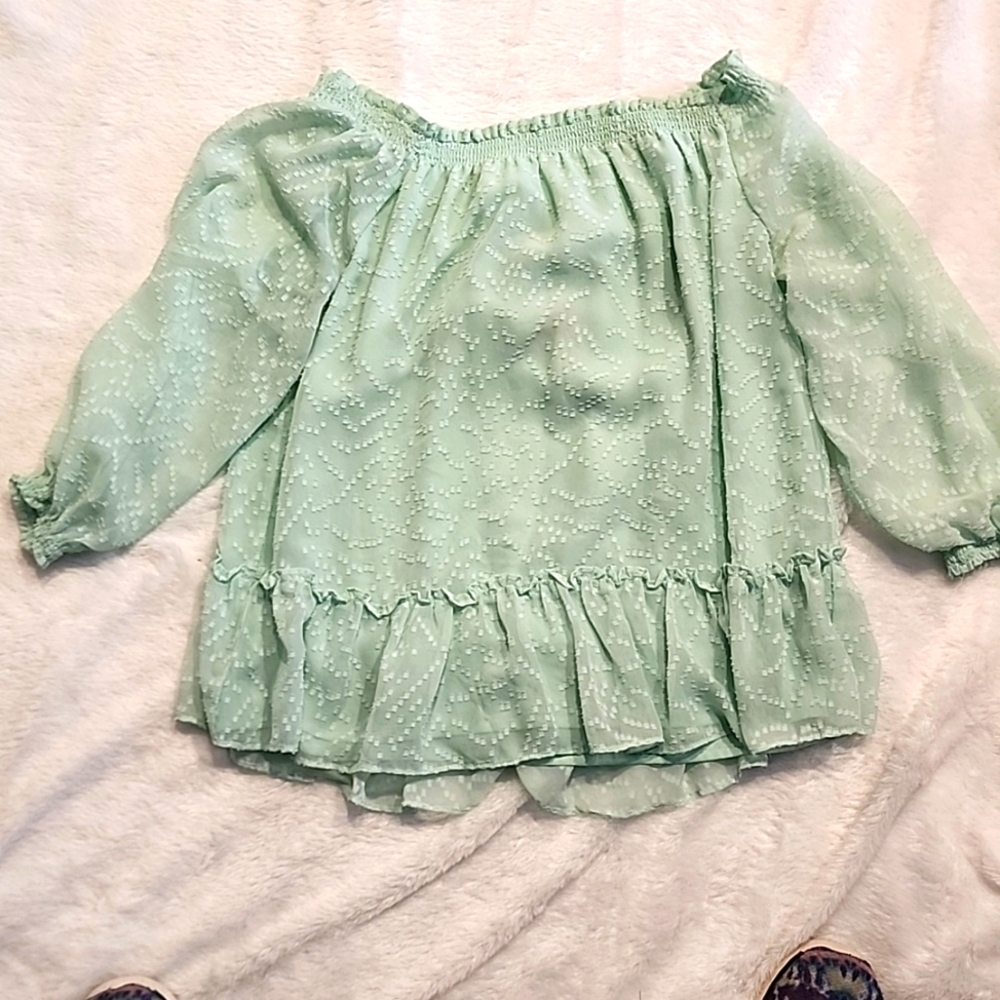 Banana Republic Light green blouse